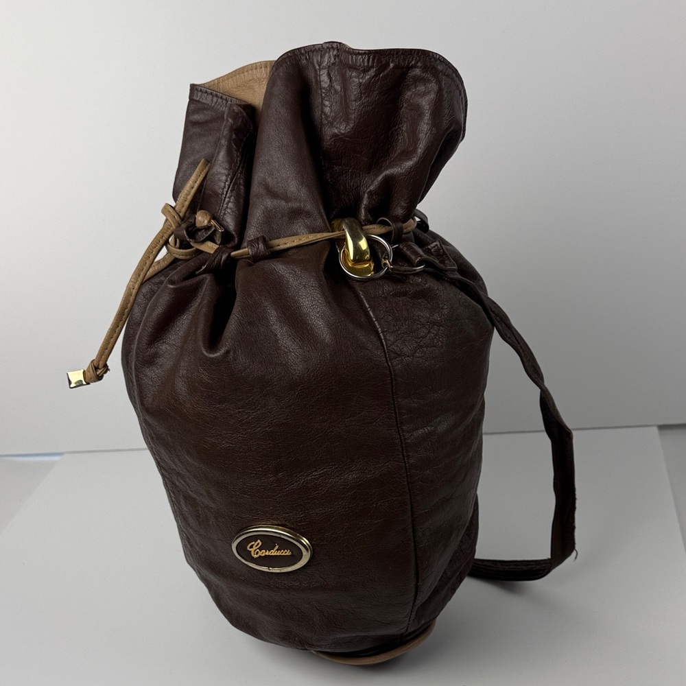 Carducci Dark Brown Leather Backpack